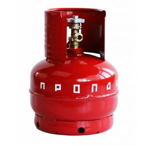 Металлический газовый баллон Пропан 5 литров с безопасным вентилем ВБ-2