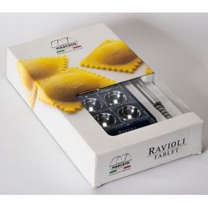 Форма для приготовления равиоли Marcato Ravioli Tablet Design набор со скалкой 7 цветов