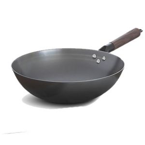 Сковорода вок (wok) с дер.ручкой и добавлением чугуна 32 см