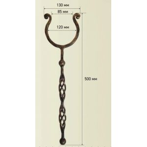 Ухват кованный ручной работы d120 АЖУРНЫЙ 0,5 - 0,75л