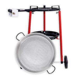 Eco Set Paellera 50 см Vaello Campos — комплект для паэльи с горелкой и подставкой на колесах