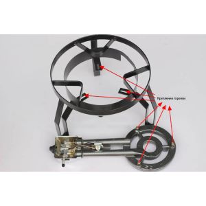Горелка газовая чугунная Shengli 9 кВт на подставке  
